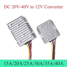 20-40V to 12V DC/DC Buck Converter 15A-40A Step Down Voltage Regulator for Car