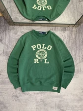 Polo Ralph Lauren Fleece Sweatshirt Green "RL Tigers 1967" Mens Size M