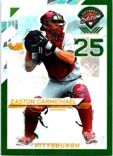 2025 Panini Prospect Ed #159 Easton Carmichael Holo Prospect Green Ice #/149
