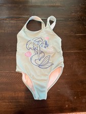 Disney Princess Bathing Suit Toddler Girl's 4t Blue