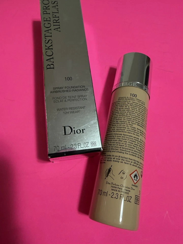 Base en spray DIOR AirFlash 100 (1N) marfil descontinuada nueva con caja Foto 2 de 4