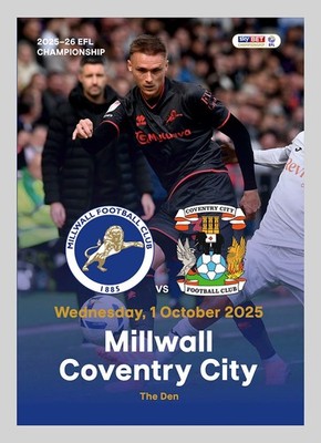 MILLWALL v COVENTRY CITY 1 October 2025 EFL Championship FAN edition ...