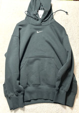 Nike Swoosh Women's Fleece Pullover Hoodie Pockets Drawstring Small DQ5860-391