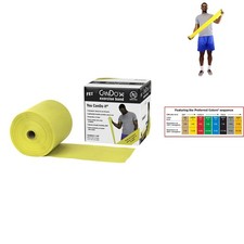 Cando 10-5621 Yellow Latex-Free Exercise Band, X-Light Resistance, 50 yd
