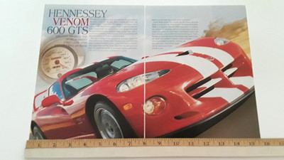 1997 HENNESSEY DODGE VIPER VENOM 600 GTS ORIGINAL ARTICLE