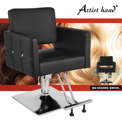Artist Hand Black Hydraulic Barber Chair Hair Styling Beauty Salon Equipment