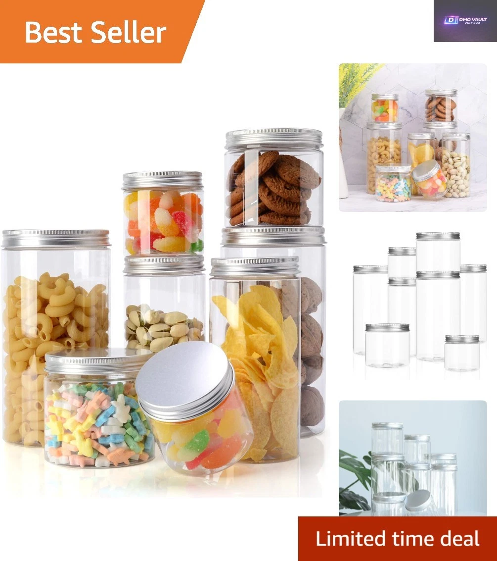 Versatile 8-Pack Food Storage Jars with Airtight Lids for Kitchen Organization