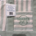 Trader Joe's Striped Canvas Mini Tote Bag Beige Green NWT — photo 5