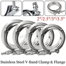 2"/2.5"/3"/3.5" inch V-band Vband Clamp Stainless Steel Flange Kit Exhaust Pipe