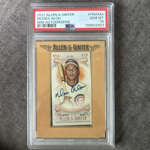 2021 Topps Allen & Ginter's - Framed Mini Auto Moises Alou #FMA-MA (AU) Pop.1