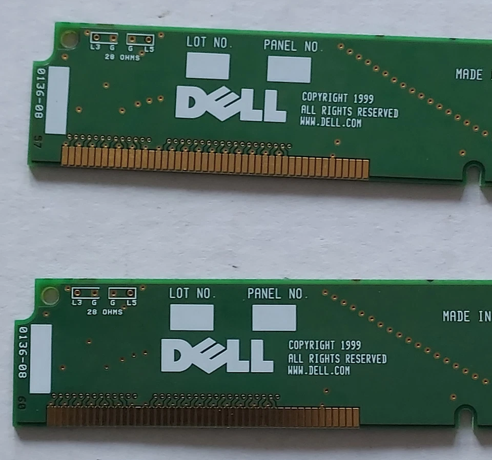 Dell 9578D CRIMM RDRAM RamBUS Continuity Module Blank Filler Terminator for RIMM - Image 2 of 4