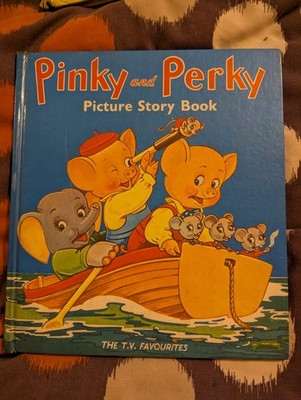 PINKY & PERKY PICTURE STORY BOOK 1960 childhood TV series characters 