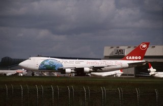 Original 35mm colour slide of Northwest Cargo Boeing 747 249F N643NW at NRT