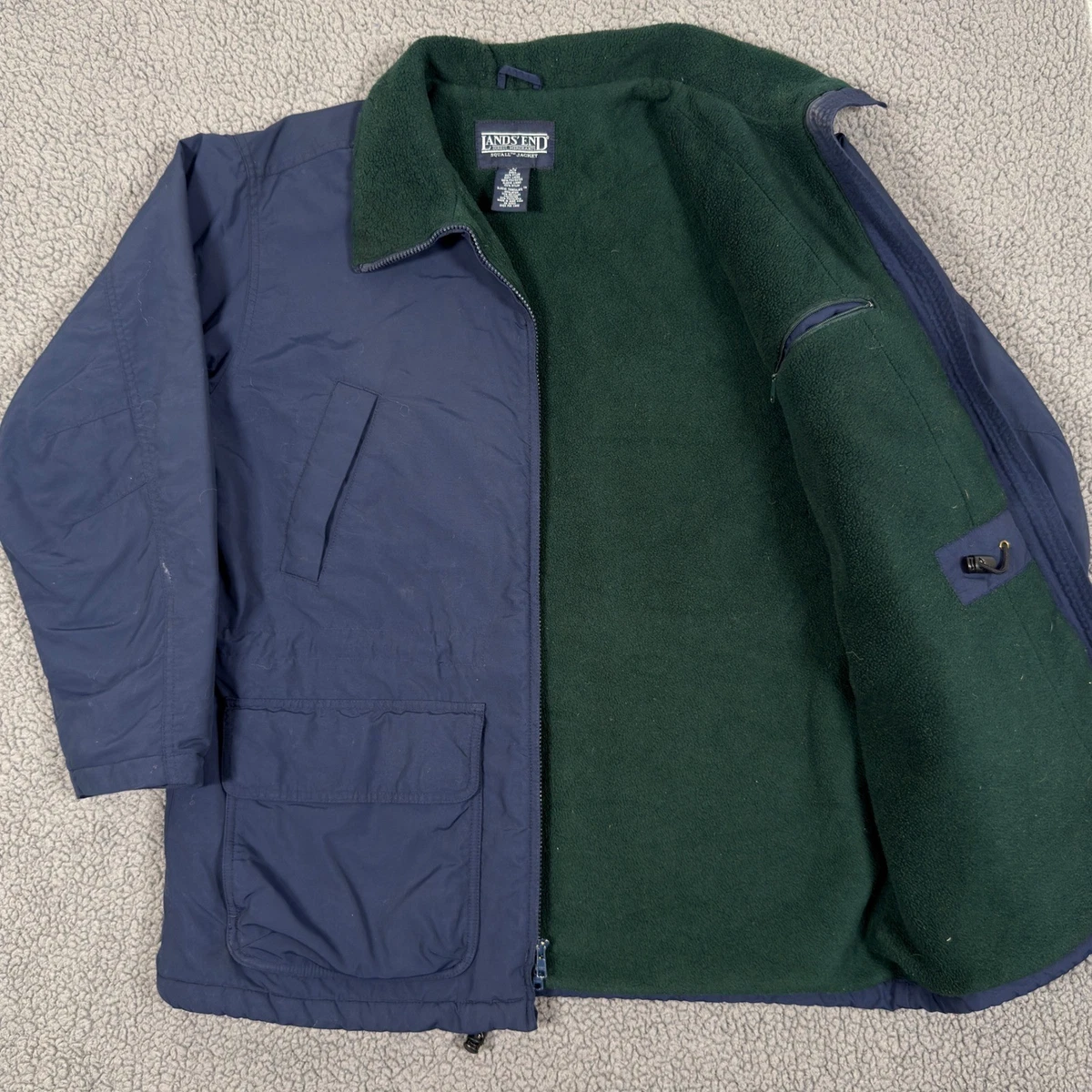 Lands' End Windbreaker Coats, Solid Nylon Outer Shell Jackets