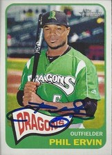 Phillip Phil Ervin Cincinnati Reds 2014 Topps Heritage Signed Card