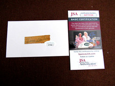 ERNIE TINY BONHAM 2 X WSC NEW YORK YANKEE PITCHER SIGNED AUTO VINTAGE CUT JSA