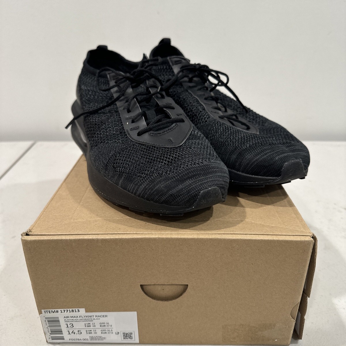 Nike Air Max Flyknit Racer Men's Performance Running Shoe (Black