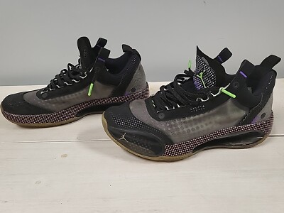 Air Jordan XXXIV 34 Low 'Vapor Green' Black Sneaker, Size 11