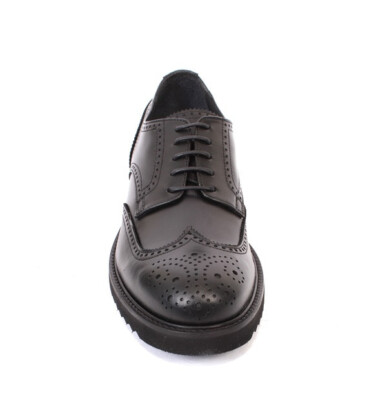 Giovanni Conti 983 Black Leather Classic Lace-Up Dress Shoes  display picture 3