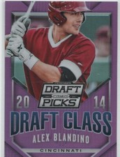2014 Prizm Draft Picks PURPLE PRIZM #27 Alex Blandino CINCINNATI RC 91/149 xx