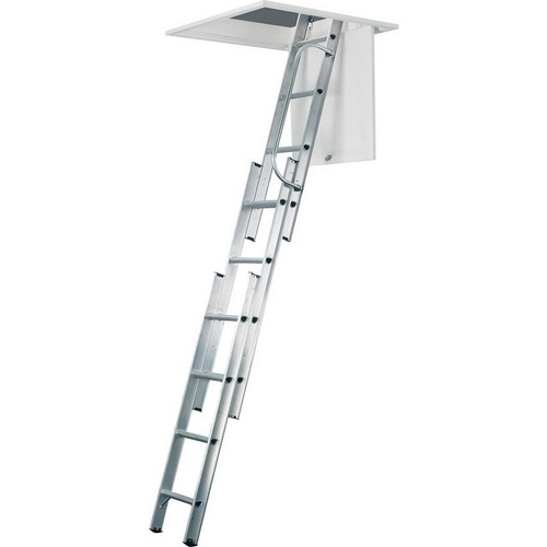 Abru Werner 76003 Aluminium Loft Ladder 3 Sections with Handrail UK