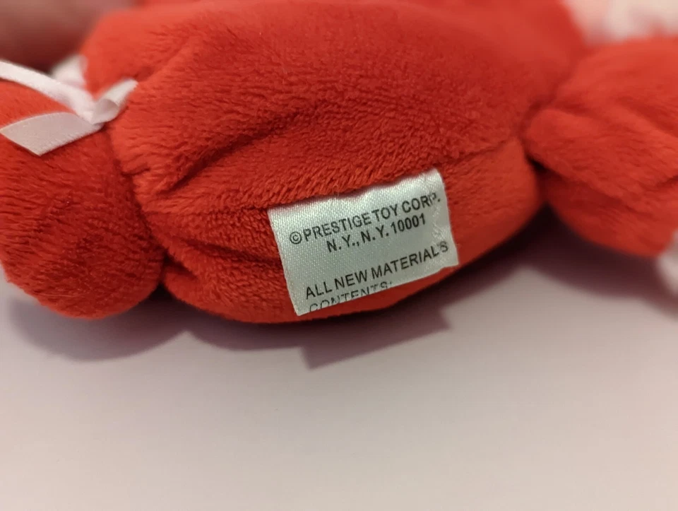 Muñeco de peluche Prestige Baby Feliz Navidad cabello rubio ojos azules rojo Jammies  Foto 4 de 4