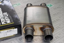 Magnaflow Muffler Dual 4" X 9" Oval 11" Body 17" Overall 2.25" In Out 11378