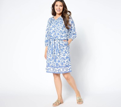 Studio Park Amy Stran Size XXS Petite XXSP Dress w/Removable Belt BLUE A648606