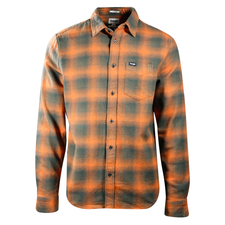 Wrangler Men's Apricot Orange Plaid L/S Woven Shirt (S01)