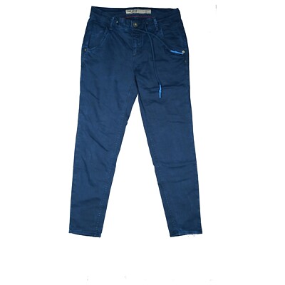 TIMEZONE Damen Stretch Jeans Hose Skinny Slim Relax 34 XS W26 L28 blau Schnürung