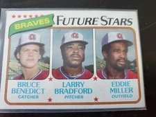 1980 Topps #675 Bruce Benedict Larry Bradford Eddie Miller RC Rookie Braves
