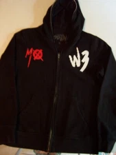 My Own Worst Enemy Hoodie Full Zip Hooded Sweatshirt Black size M