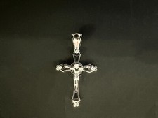 Sterling Silver 925 Jesus Christ Crucifix Cross Pendant