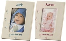 Belleek Living Precious Memories Inscribed 4x6 Photo Frame Baby Gift Boy/Girl