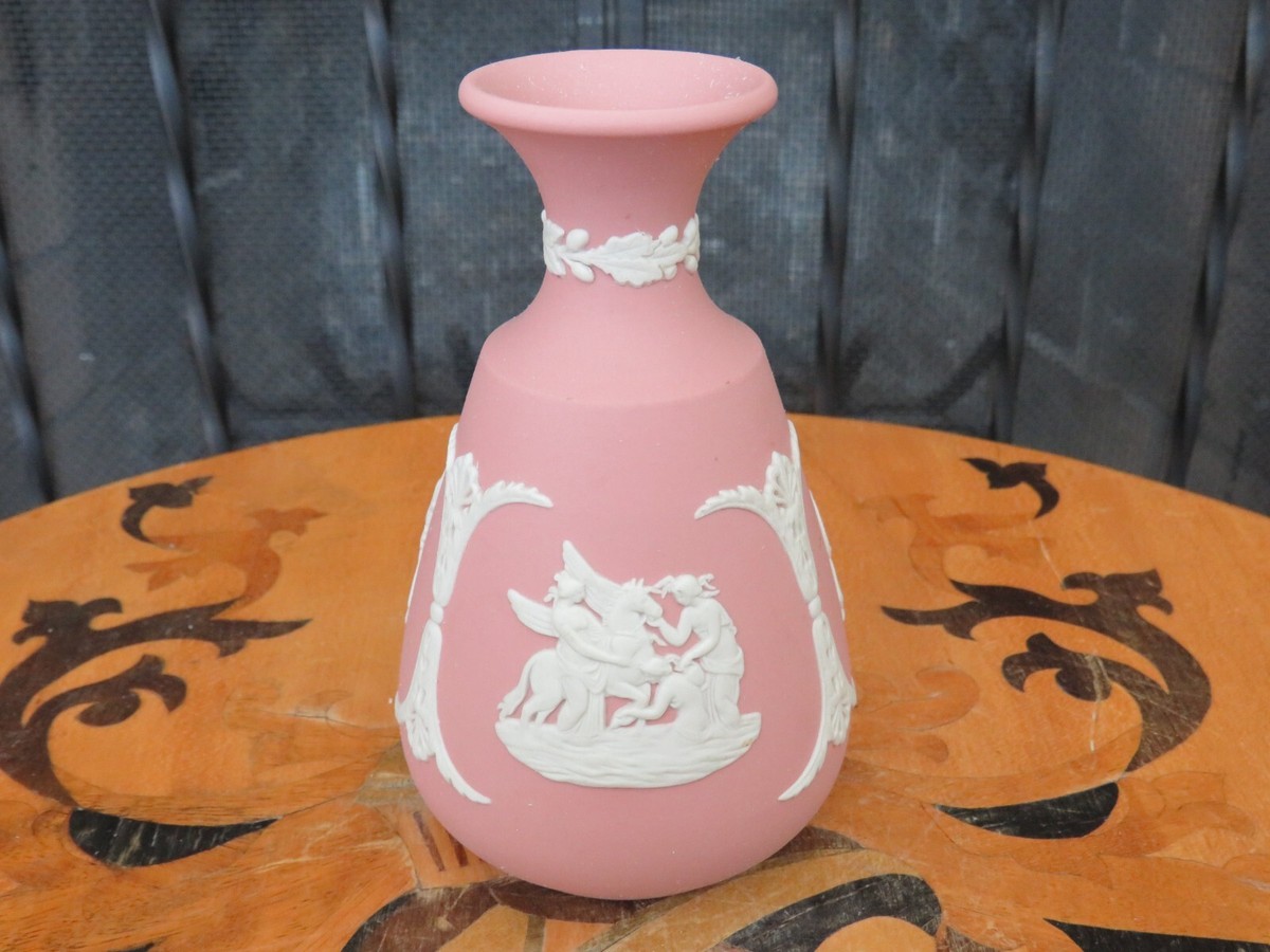 フランスアンティークシャピー社ウエディングセットピンクぼかしホーロー片手鍋蓋のみ Vintage Wedgwood Pink Jasperware Neoclassical Cameo Bud Vase | eBay