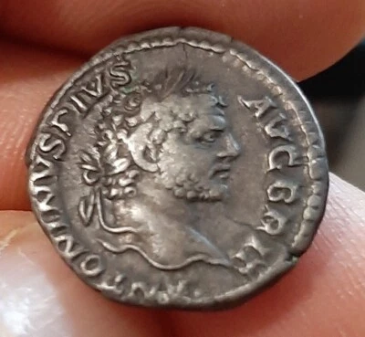 Rare! Denier De Caracalla BRIT COS IIII à Saisir! - Photo 1/3