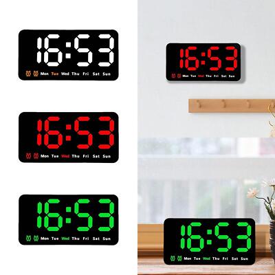 LED-Desktop-Wecker, moderne Schreibtisch-Digitaluhr für Schlafzimmer,