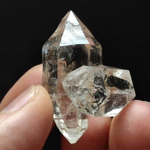20g AAAA Natural Herkimer Diamond Symbiotic crystal Cluster Quartz Healing 3572 - Picture 4 of 21