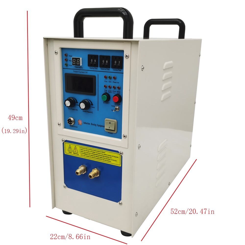 220V 15KW Single Style High Frequency Induction Heating Furnace Machine Water...