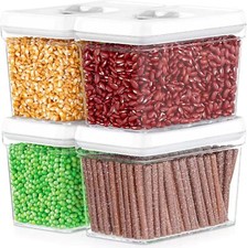 Airtight Food Storage Containers Same Size - Clear Plastic, BPA Free