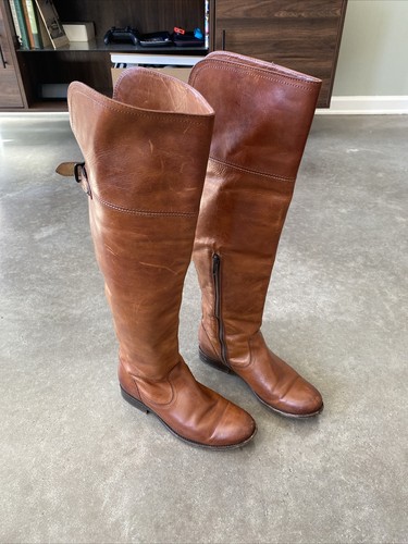 Frye Womens Brown Tall Leather Riding 