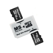 5pcs PSP memory card sleeve dual TF card to MS memory stick supports up to 64GB
