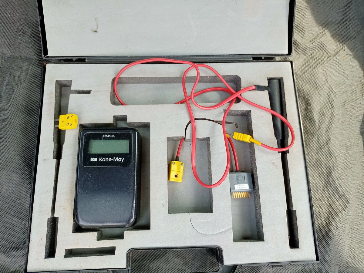KANE MAY KM 4501S DIGITAL THERMOMETER WITH PROBE AND CASE WORKING