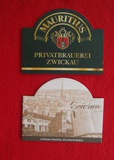 neuer  " MAURITIUS "  Privatbrauerei Zwickau Bierdeckel