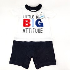 First Impressions Infant Boy Romper 6-9 Months Little Kid Big Attitude