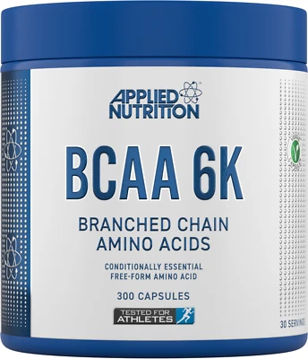 BCAA 6000mg Capsules 4:1:1 Amino Acid Vitamin B6 & B12 30 Servings
