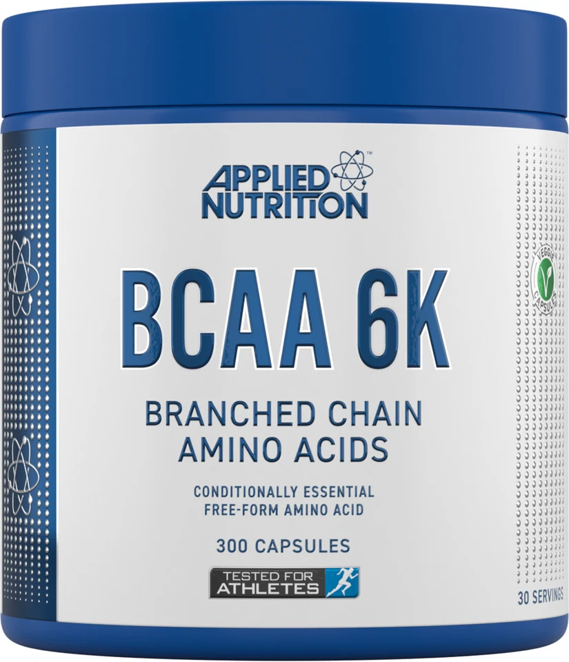 BCAA 6000mg Capsules 4:1:1 Amino Acid Vitamin B6 & B12 30 Servings