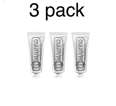 3er Pack MARVIS Smokers Whitening Mint Zahnpasta 25ml / 1,3 oz
