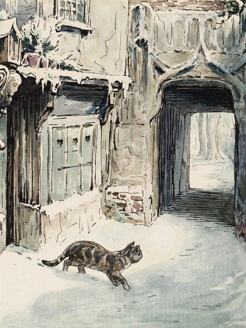 HELEN BEATRIX POTTER SIMPKIN GOES OUT ART PRINT POSTER PICTURE LF246