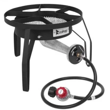 200,000 BTU Outdoor Stove Propane Burner  Gas Portable Cooker BBQ Grill Black US